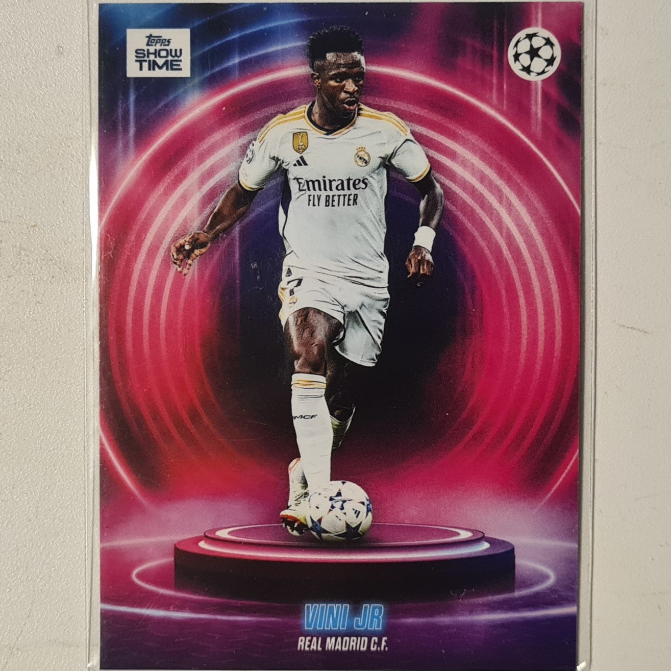 Vini Jr 2024 Topps show time champions league Football Real Madrid Ex-Mint Sleeved