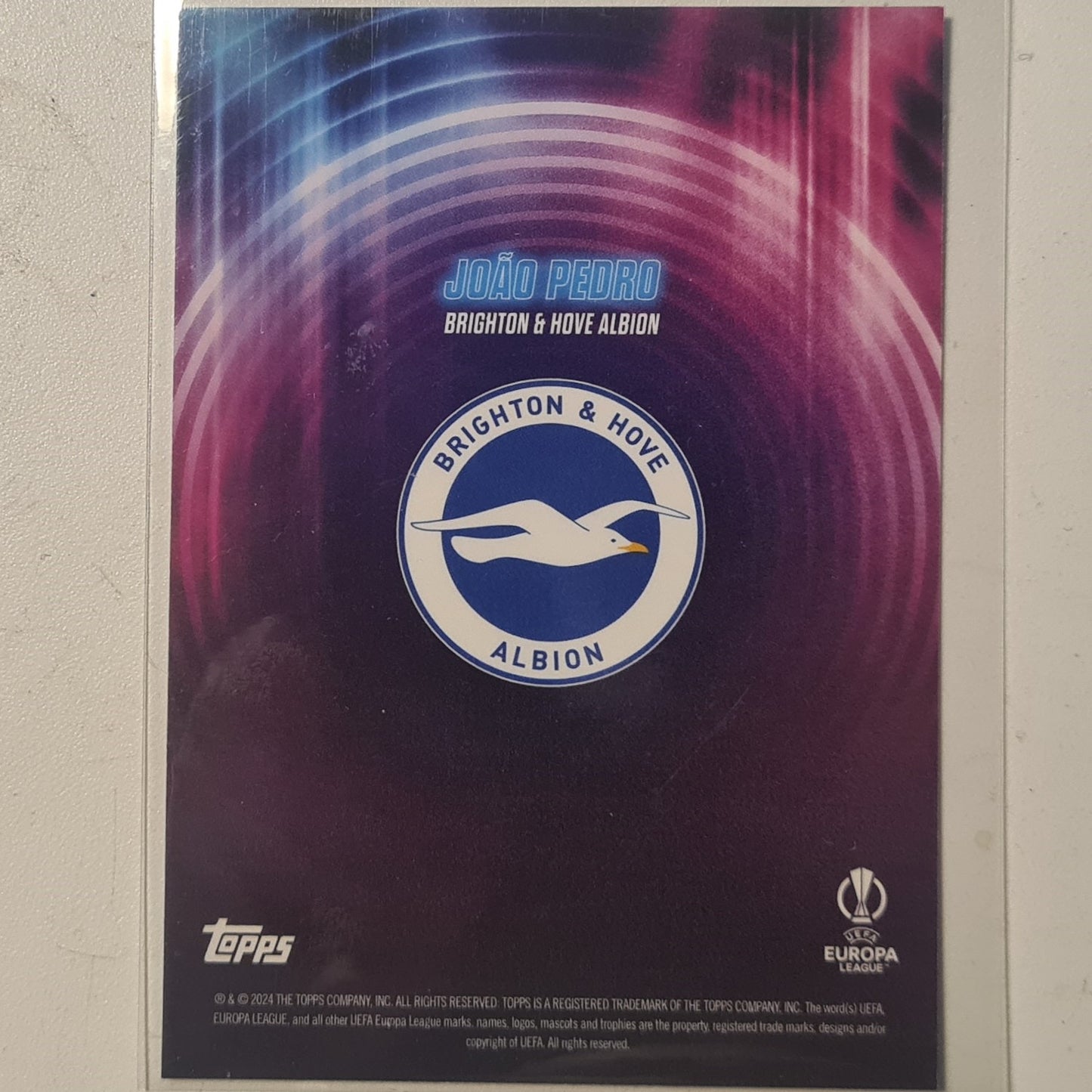 Joao Pedro 2024 Topps show time champions league Football Brighton Ex-Mint Sleeved