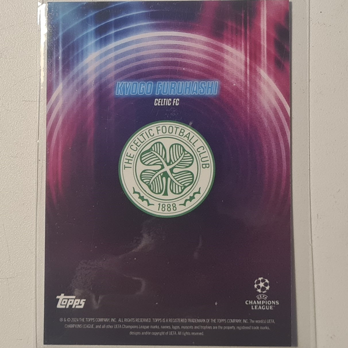 Kyogo Furuhashi 2024 Topps show time champions league Football Celtic Ex-Mint Sleeved
