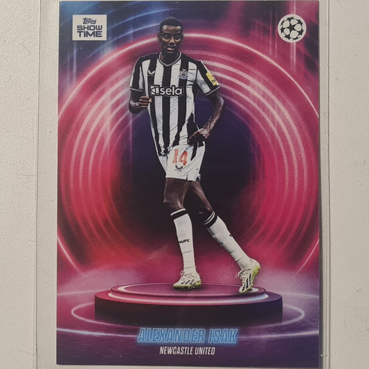 Alexander Isak 2024 Topps show time champions league Football Newcastle United Ex-Mint Sleeved