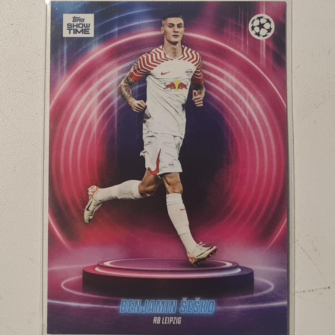 Benjamin Sesko 2024 Topps show time champions league Football Lazio Ex-Mint Sleeved
