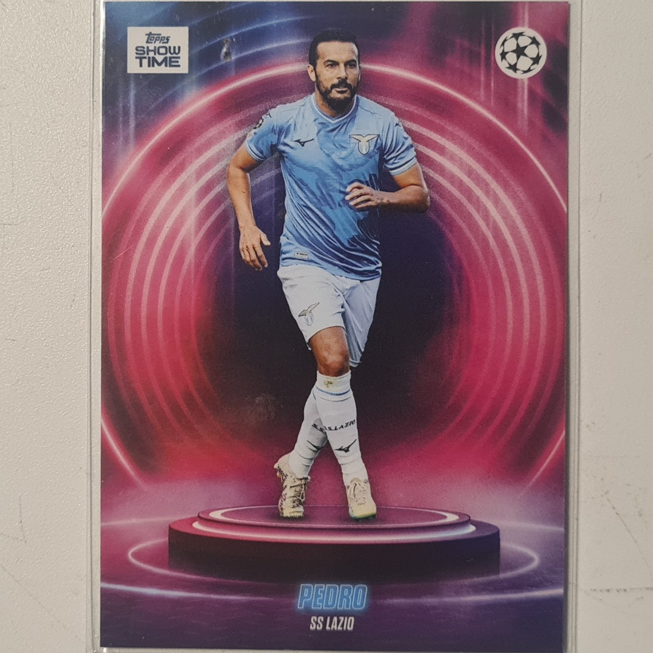 Pedro 2024 Topps show time champions league Football Lazio Ex-Mint Sleeved
