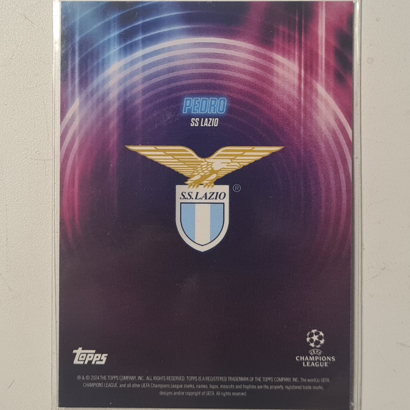 Pedro 2024 Topps show time champions league Football Lazio Ex-Mint Sleeved