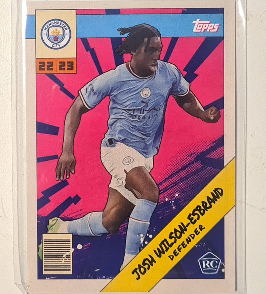 Josh Wilson-Esbrand 2022 Topps Manchester City Fan set Rookie RC MCH-1  Football Manchester City ex-mint cased
