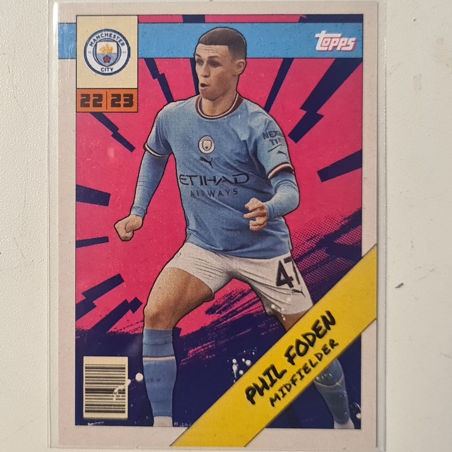 Phil Foden 2022 Topps Manchester City Fan set  MCH-7  Football Manchester City ex-mint cased