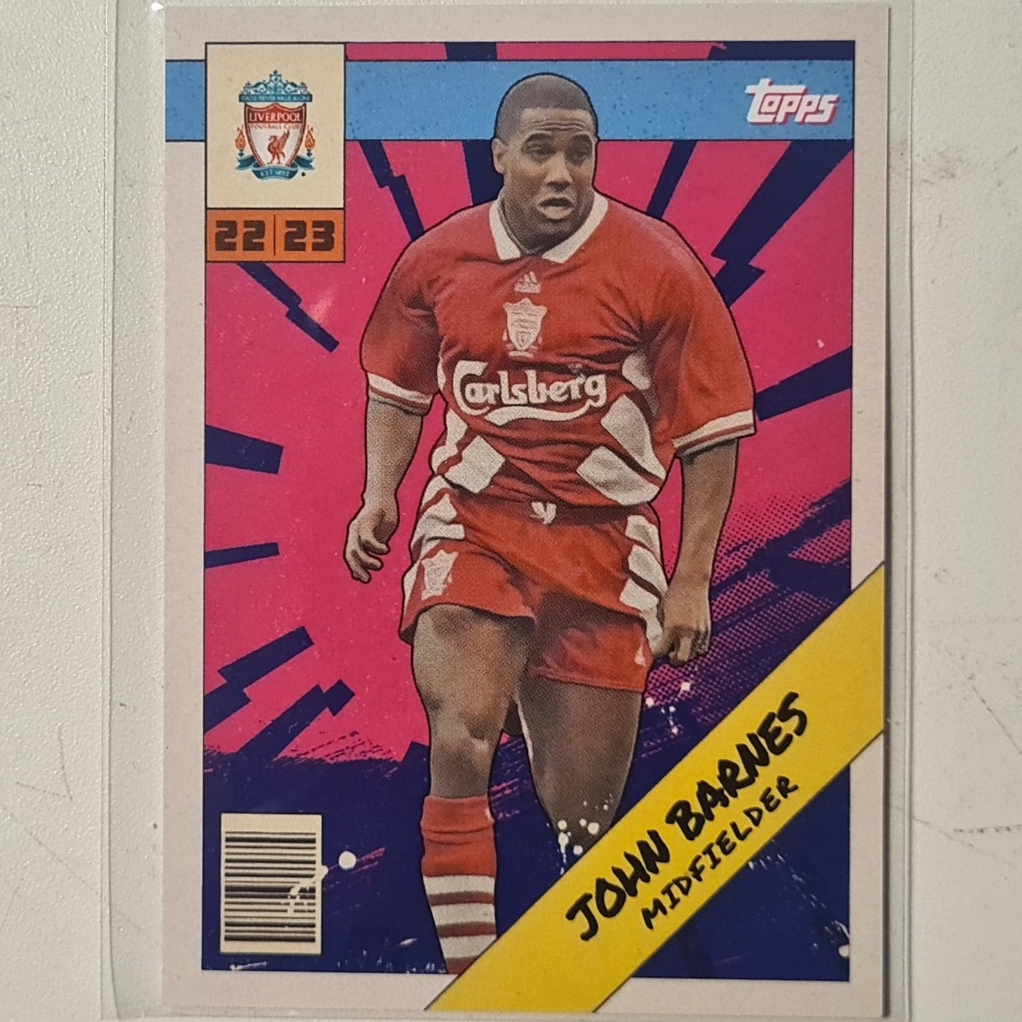 John Barnes 2022 Topps Liverpool FC Fan set  LIH-8  Football Liverpool ex-mint cased