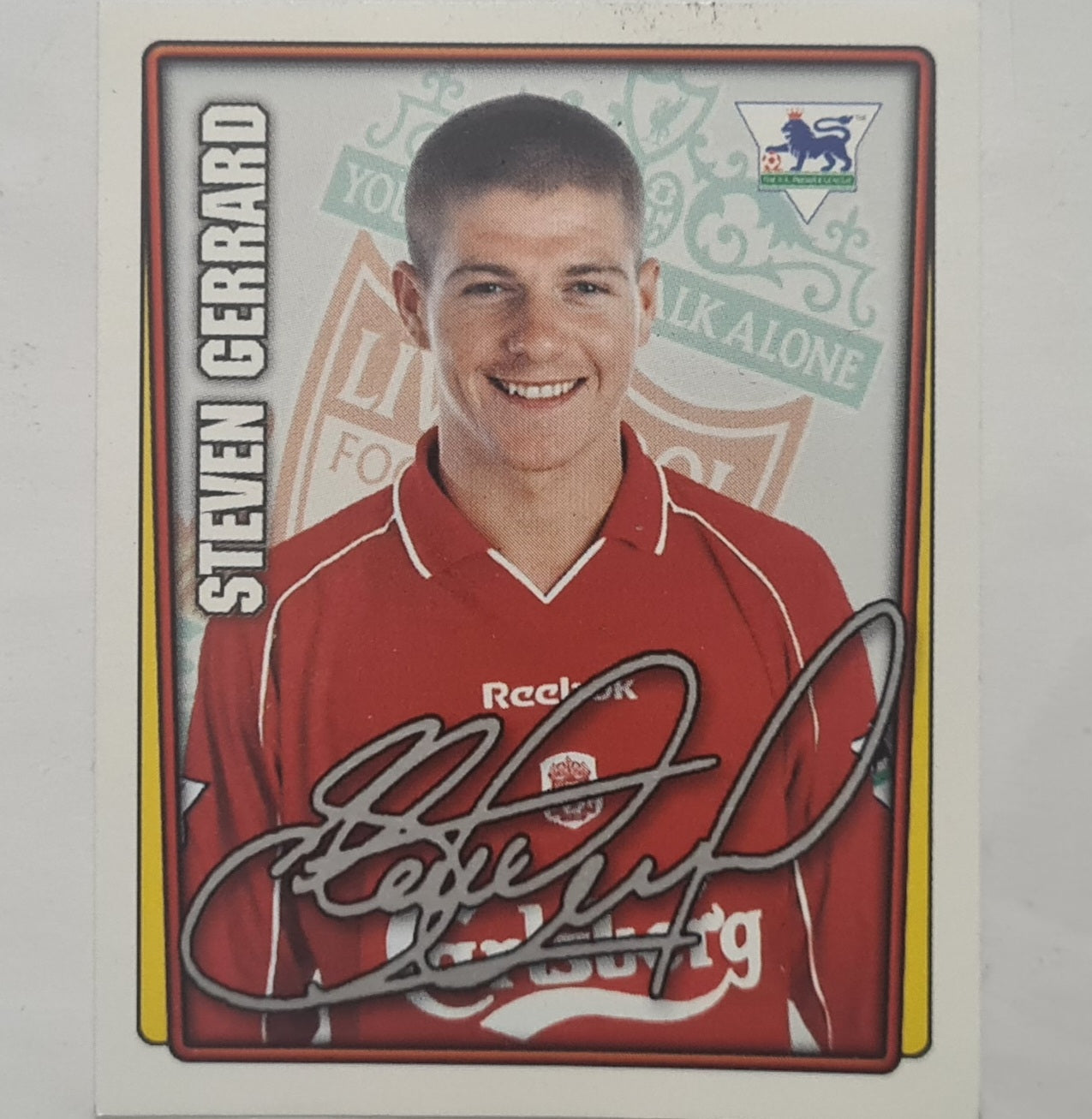 Steven Gerrard 2001 Merlin FA Premier League sticker #278 Football Liverpool good-very good