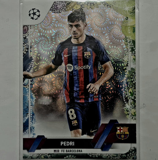 Pedri 2023Topps Champions League Carnival #136 Football Barcelona Ex-mint