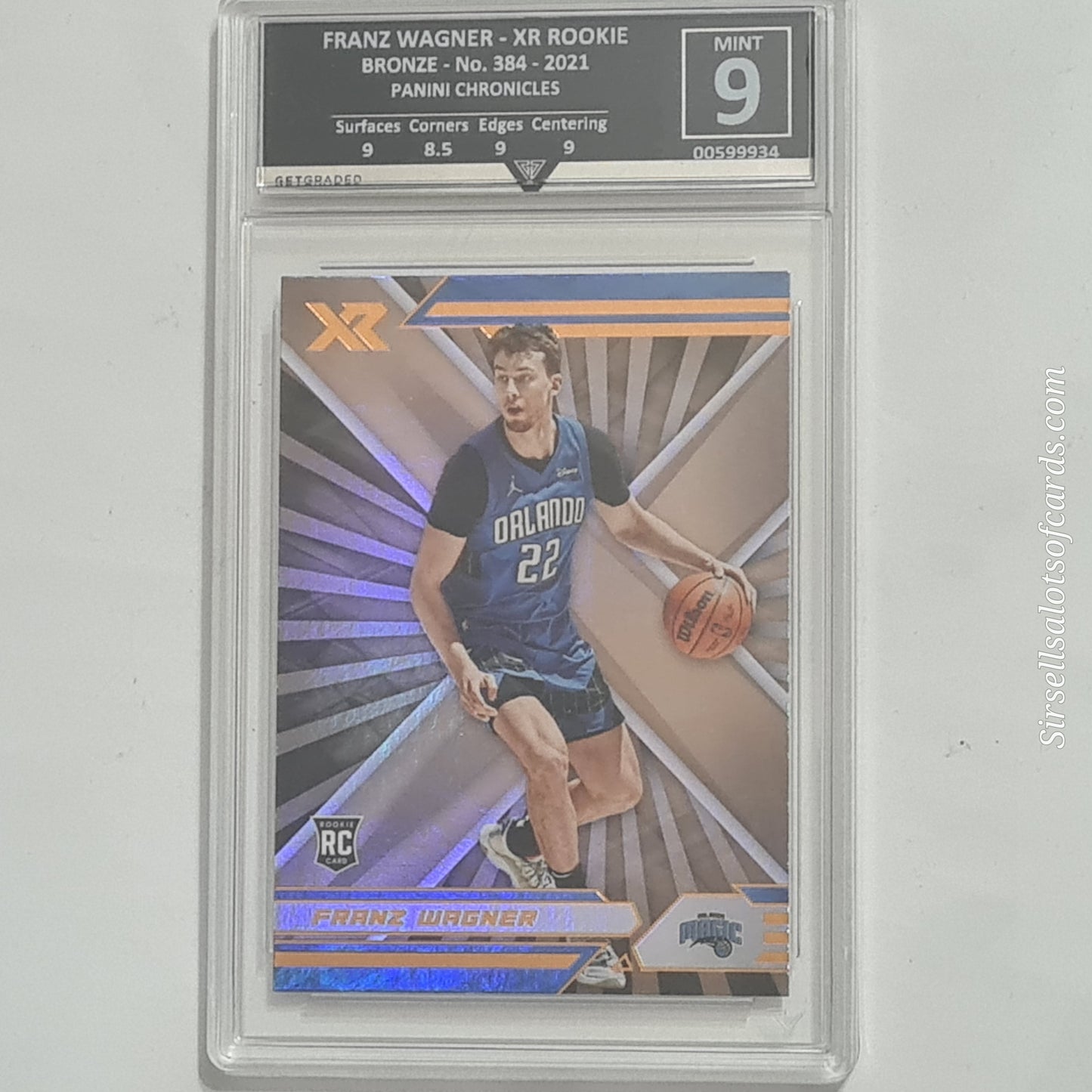Franz Wagner 2021-22 Panini Chronicles XR Bronze Rookie RC #384 NBA Basketball Orlando Magic mint get graded 9 slab