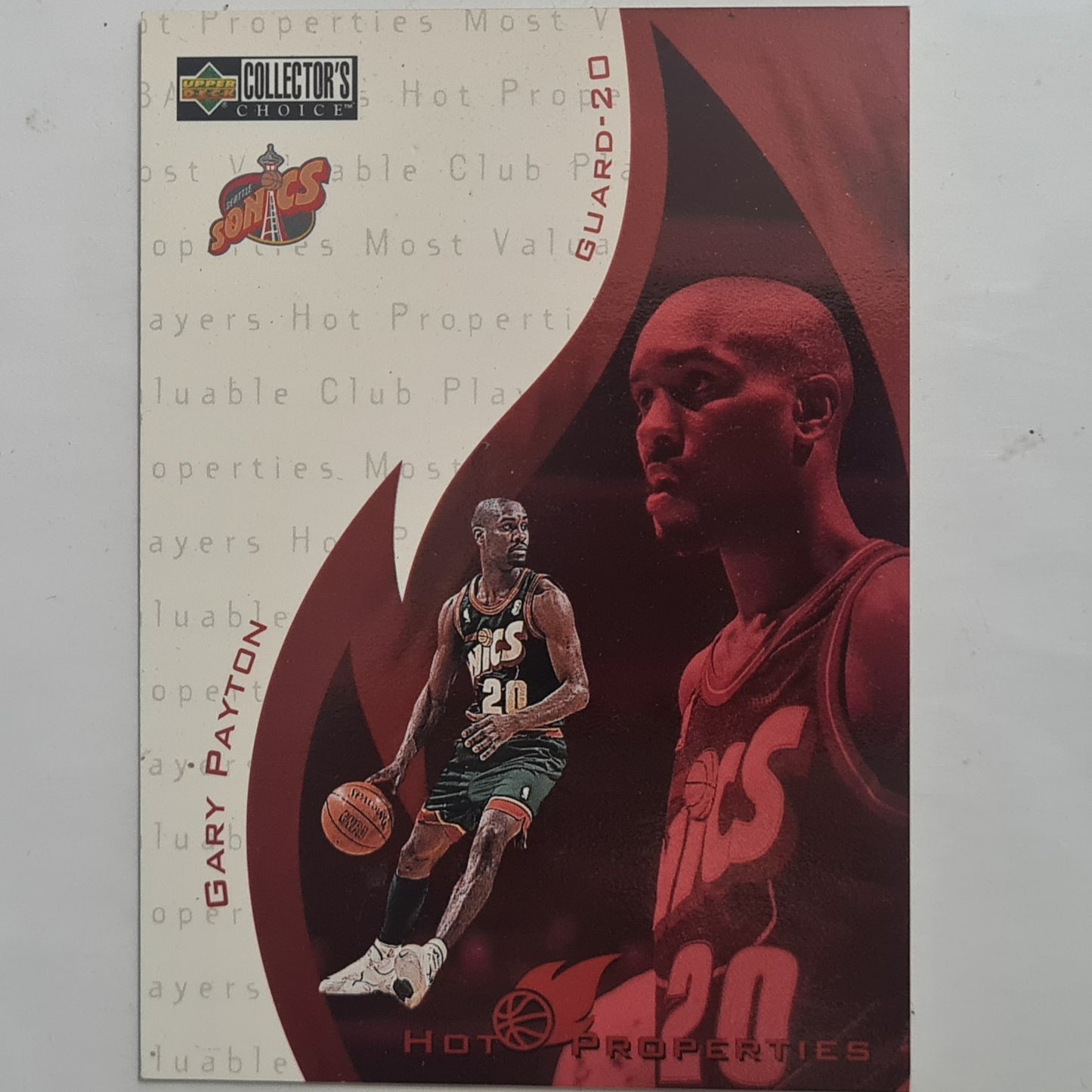 Gary Payton Upper-Deck #380 Hot Properties #380 NBA Basketball Denver Nuggets excellent sleeved
