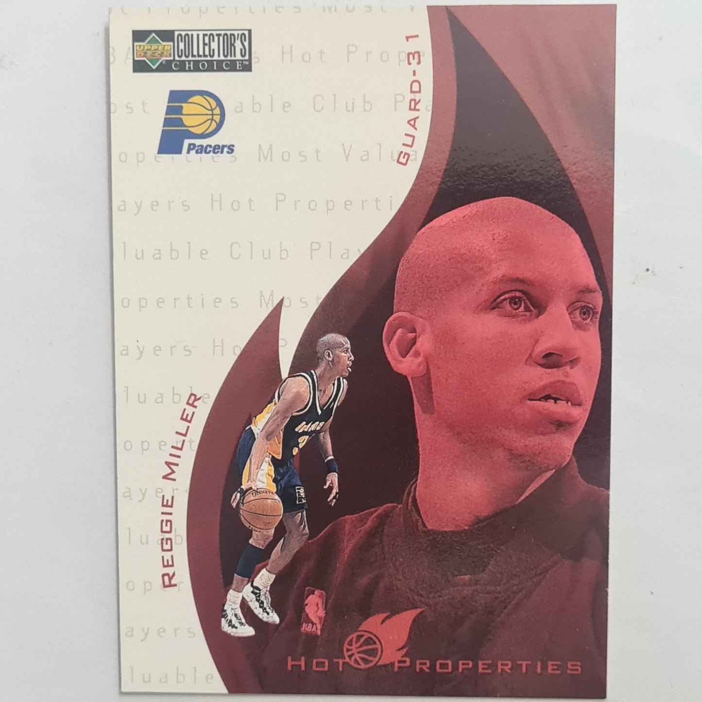 Reggie Miller Upper-Deck Hot Properties #366 NBA Basketball Indiana Pacers excellent sleeved