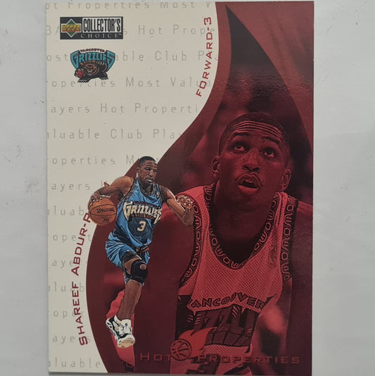 Shareef Abdur-Rahim Upper-Deck Hot Properties #383 NBA Basketball Vancouver Grizzlies excellent sleeved