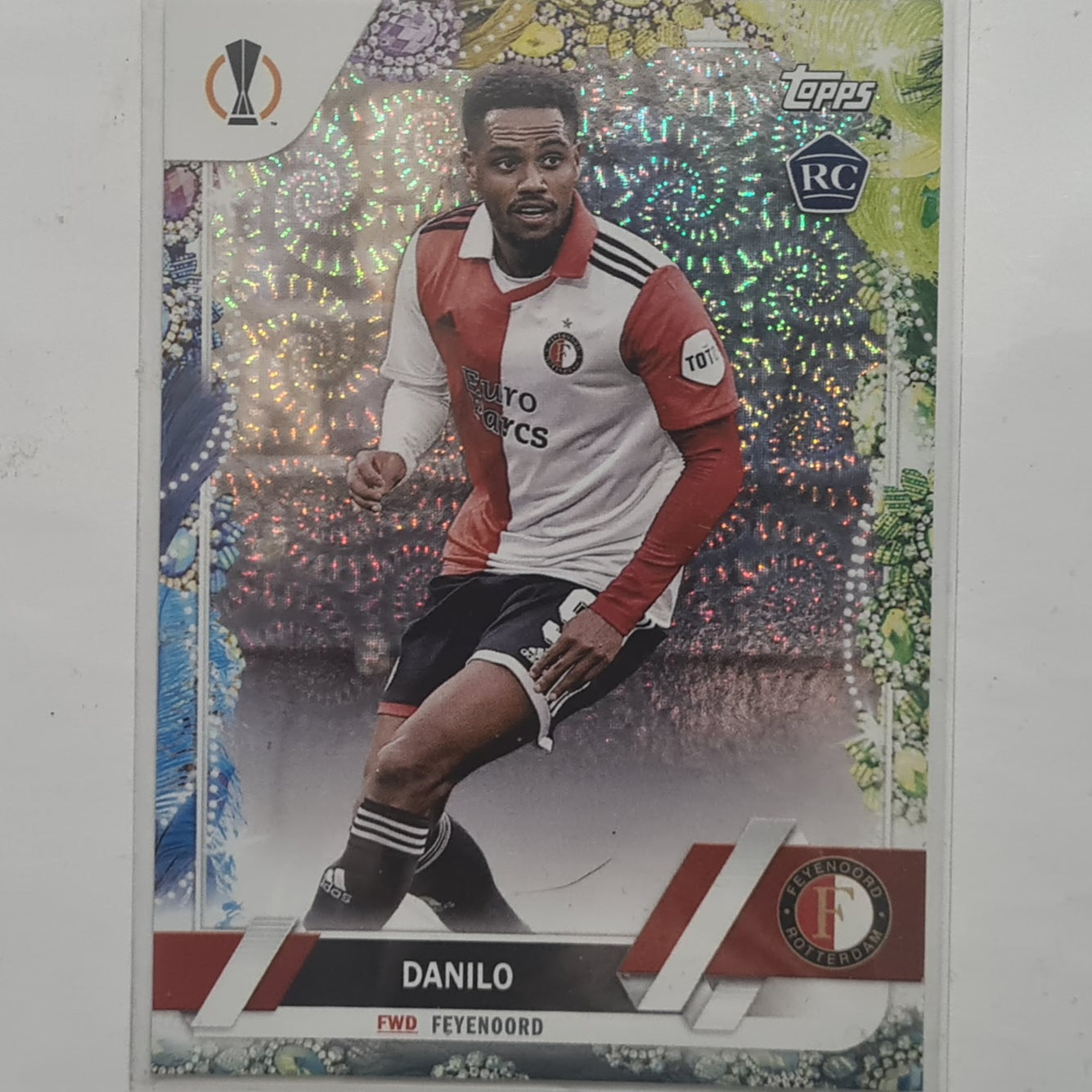 Danilo 2023 Topps Europa League Carnival variant Rookie RC #13 Football Feyenoord ex-mint sleeved