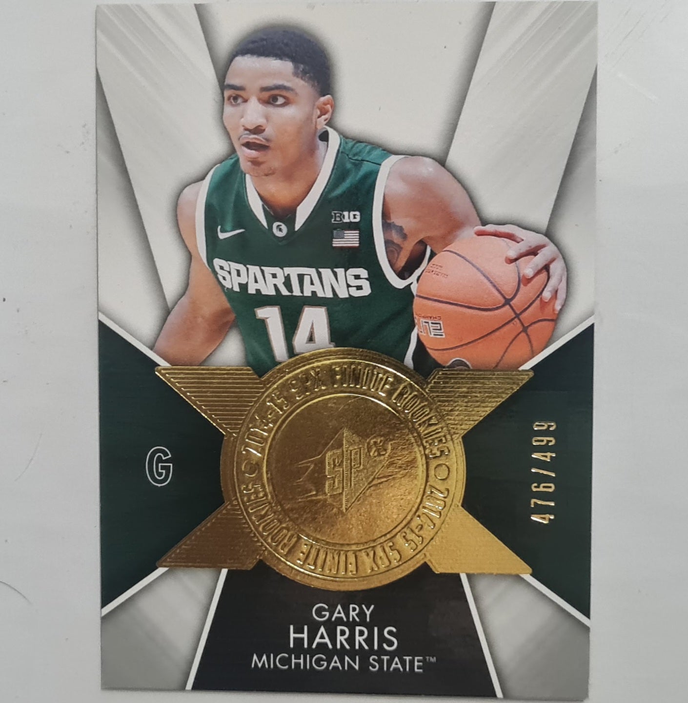 Gary Harris 2014-15 Upper-Deck SPX FINITE Rookie RC 476/499 FI-GH Basketball  Michigan State excellent sleeved