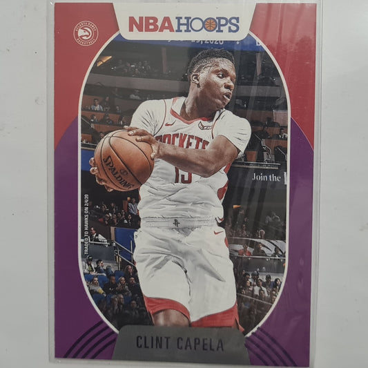 Clint Capela 2020-21 Panini NBA Hoops red purple #107 NBA Basketball Houston Rockets Ex-mint sleeved