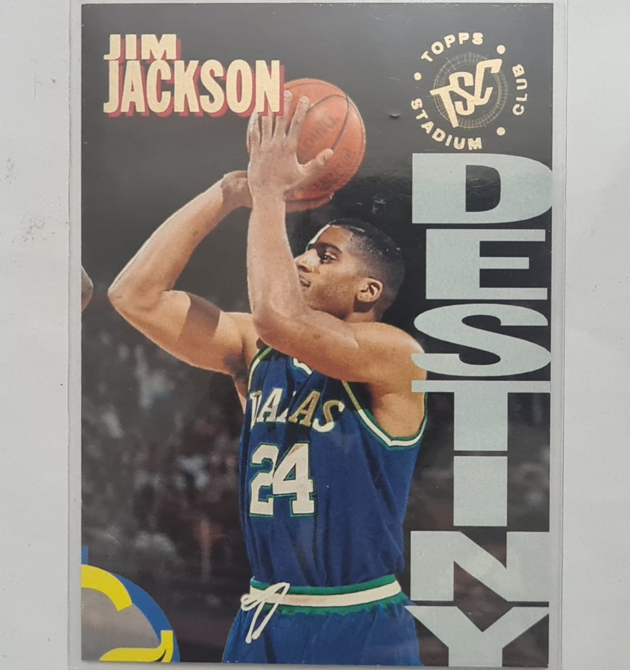 Jim Jackson 1994 Topps Stadium Club Destiny insert 4B NBA Basketball Dallas Mavericks excellent sleeved