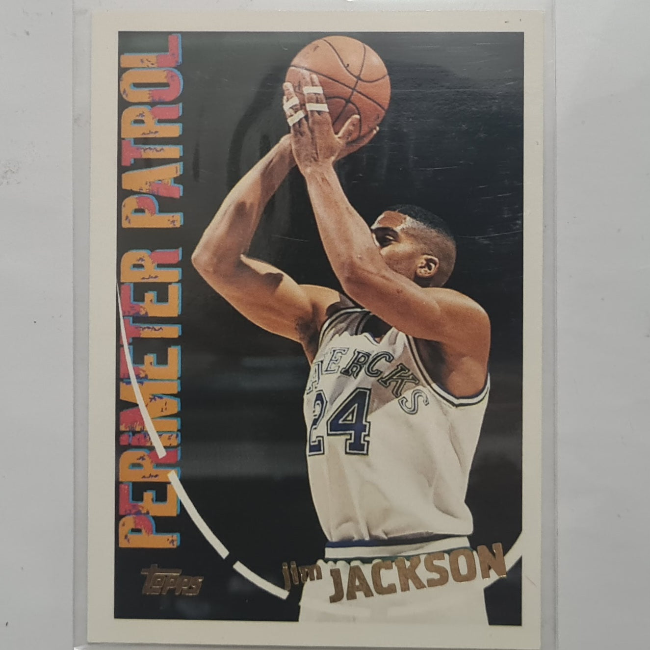 Jim Jackson 1995 Topps perimeter Patrol #303 NBA Basketball Dallas Mavericks excellent sleeved