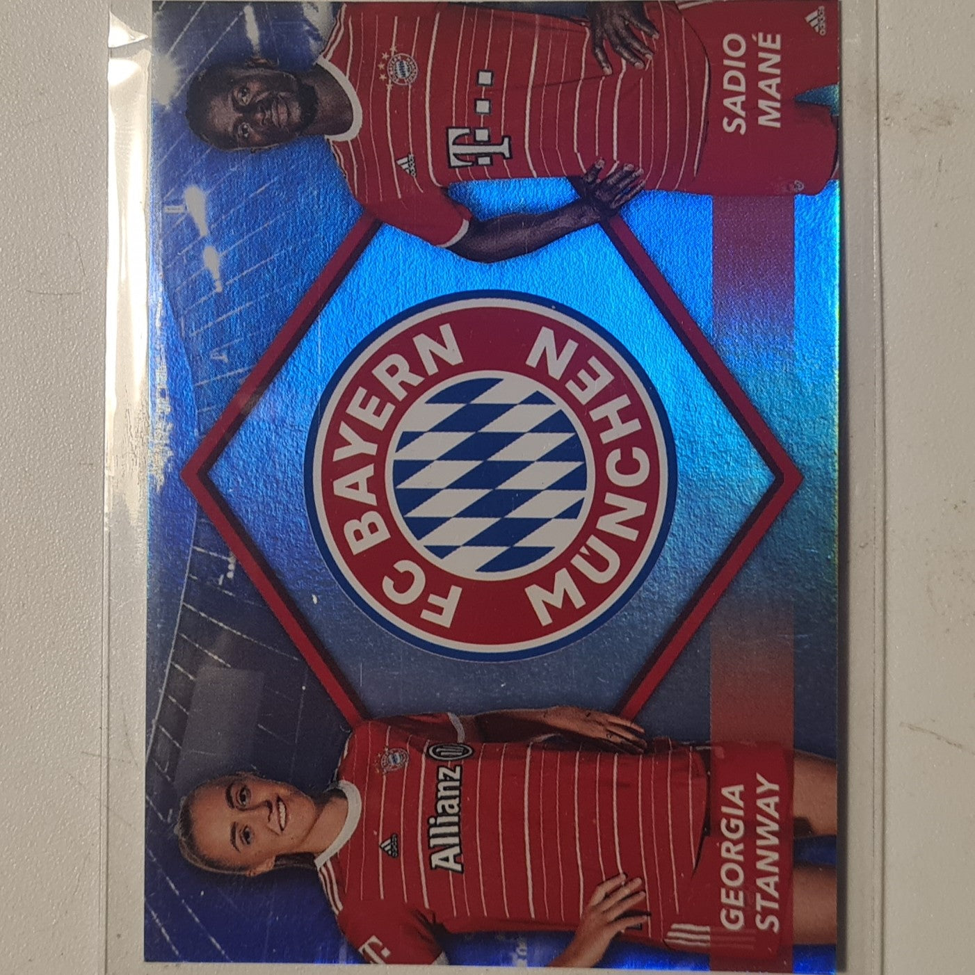 Georgia Stanway Sadio Mane Topps 2023 Bayern Munich German issue set EV-SM football mint sleeved