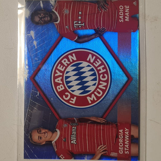 Georgia Stanway Sadio Mane Topps 2023 Bayern Munich German issue set EV-SM football mint sleeved