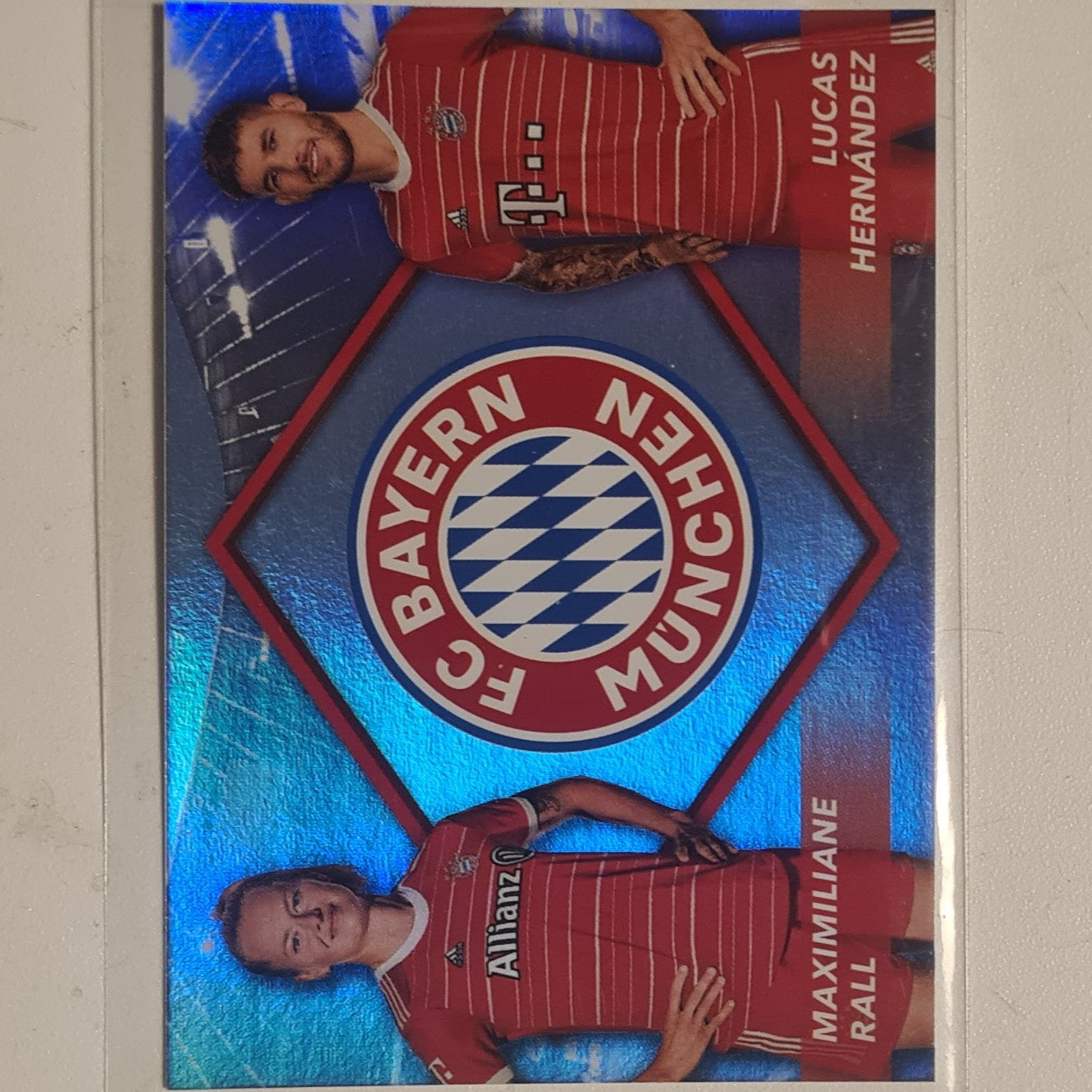 Maximiliane Rall Lucas Hernandez Topps 2023 Bayern Munich German issue set EV-RH football mint sleeved