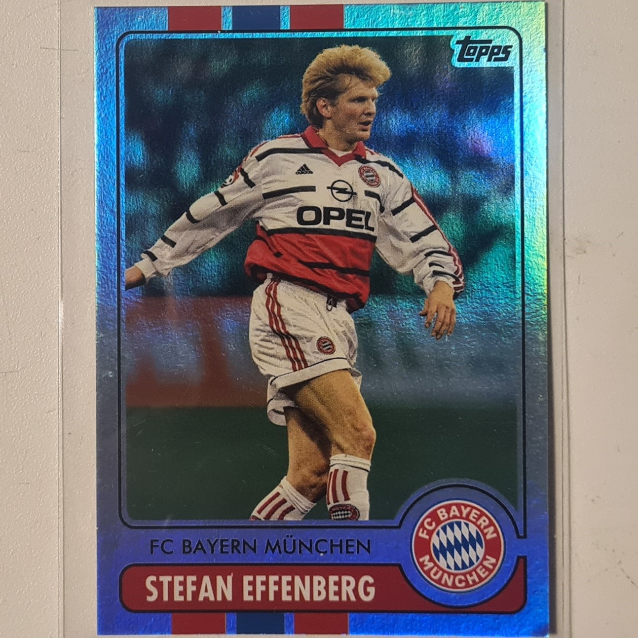 Stefan Effenberg Topps 2023 Bayern Munich German issue set refractor LG-SE football mint sleeved