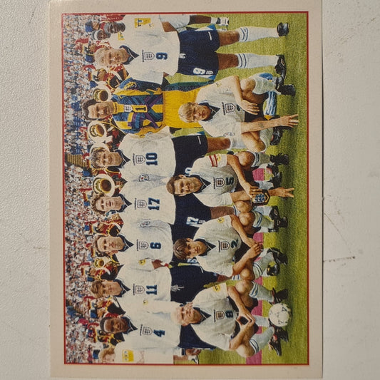 squad photo 1997 Merlin 97 McDonalds coca-cola redemption sticker #275 Football England Euro 96 very good sleeved