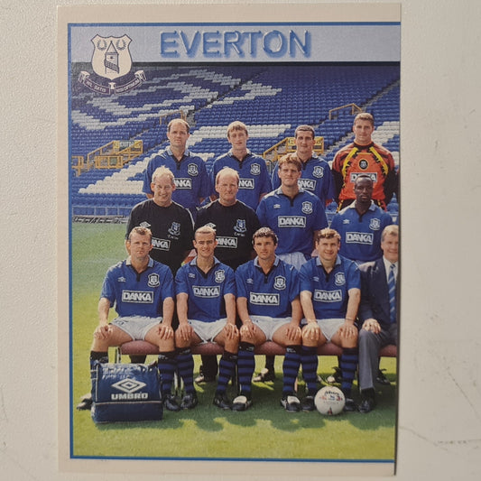 squad left photo 1997 Merlin 97 sticker #161 Football Everton very good sleeved