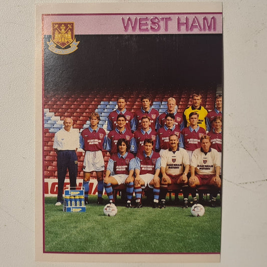 squad left photo 1997 Merlin 97 sticker #489 Football West Ham United very good sleeved