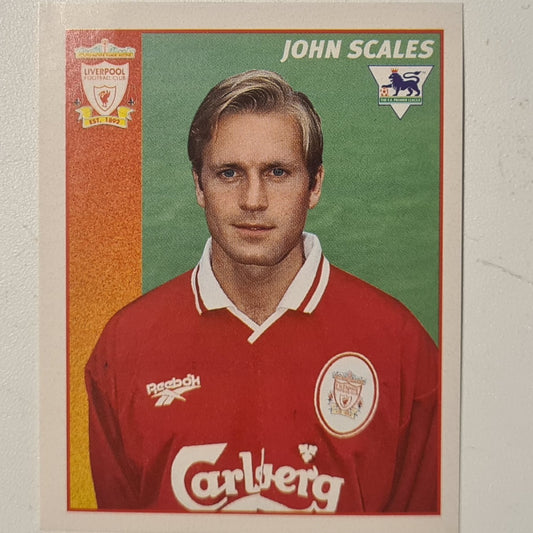 John Scales 1997 Merlin 97 sticker #243 Football Liverpool very good sleeved