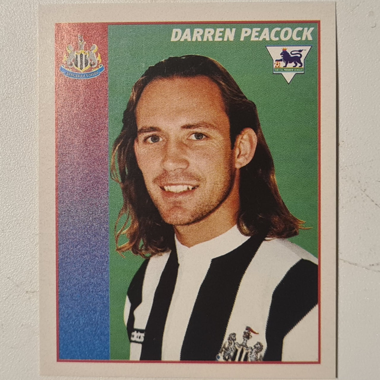Darren Peacock 1997 Merlin 97 sticker #338 Football Newcastle United very good sleeved