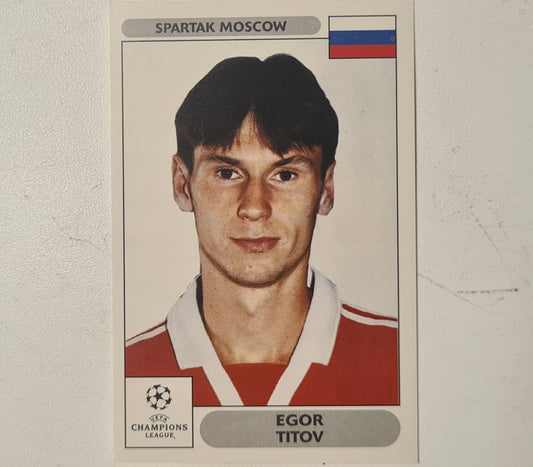 Egor Titov Panini 2000-2001 Champions League football sticker #34 Soccer Spartak Moscow Excellent sleeved