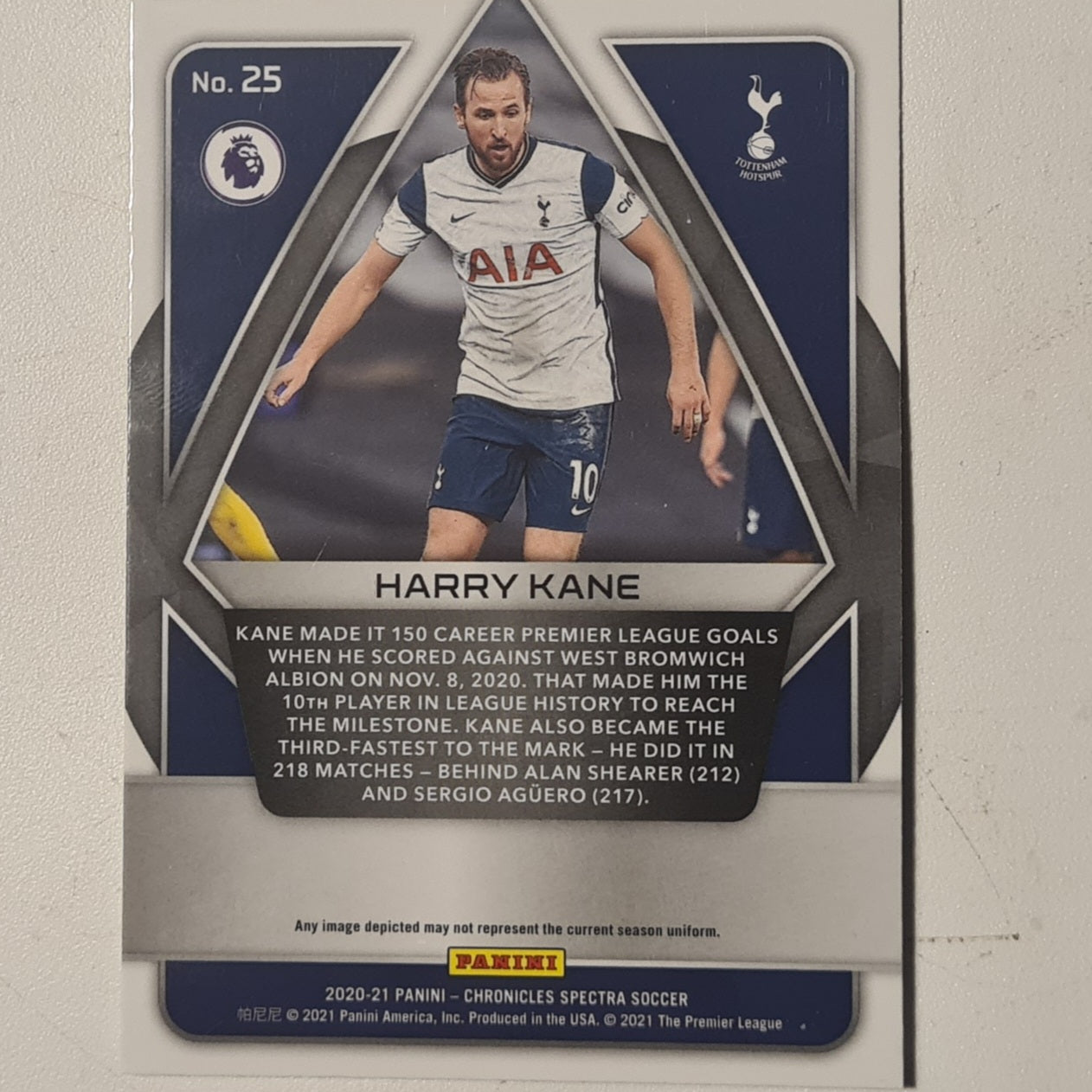 Harry Kane 2020-21 Panini Chronicles Spectra Soccer #25 Football Tottenham ex-mint