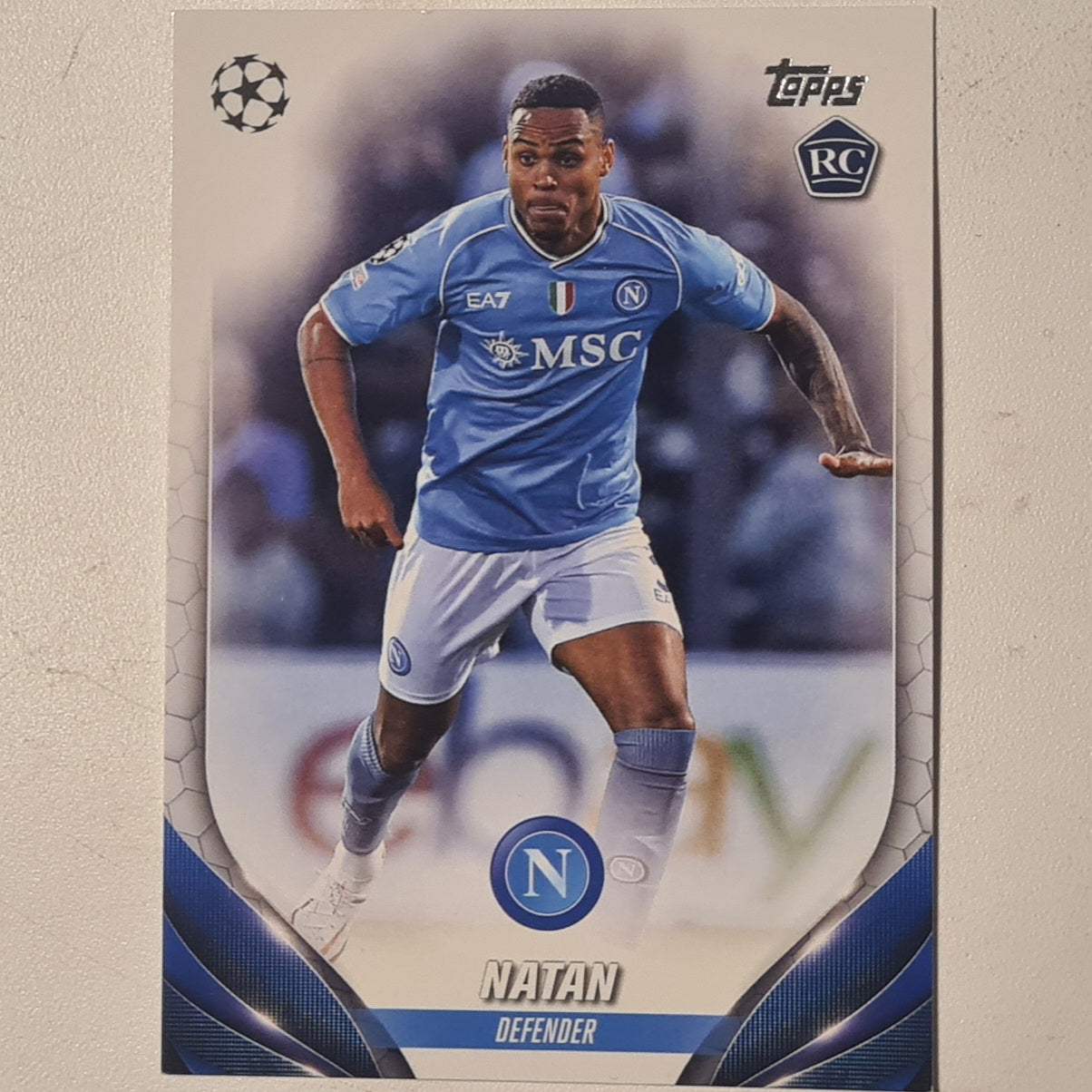 Nathan 2024 Topps Champions League Rookie RC #26 Football Napoli Excellent