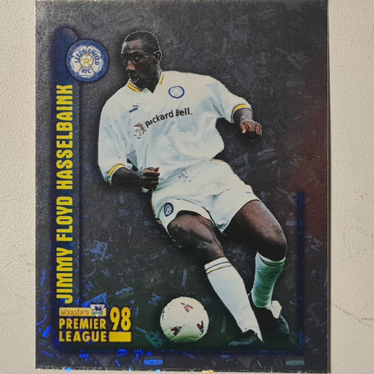 Jimmy Floys Hasselbank 1998 Merlin FA Premier League 98 Sticker foil refractor #287 Football Leeds United Excellent