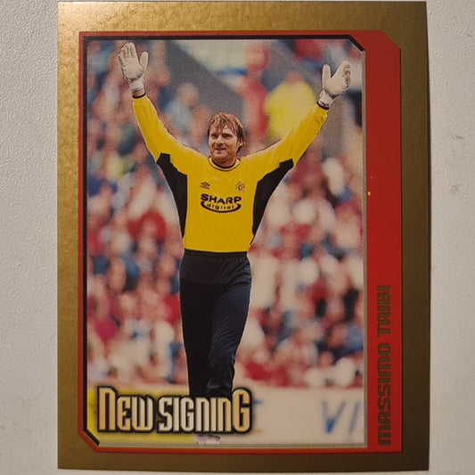 Massimo Taibi 2000 Merlin FA Premier League Metallic Edge sticker #283 Football Manchester United very good