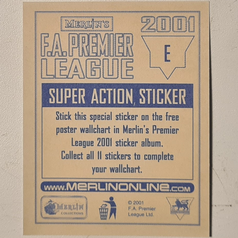 Ryan Giggs 2001 Merlin FA Premier League sticker SUPER ACTION HOLOGRAM #E Football Manchester United very good