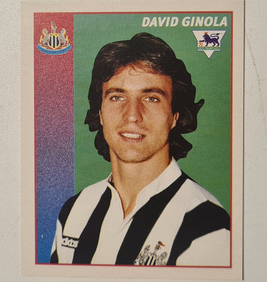 David Ginola 1997 Merlin Premier league 97 sticker #349 Football Newcastle United Very good
