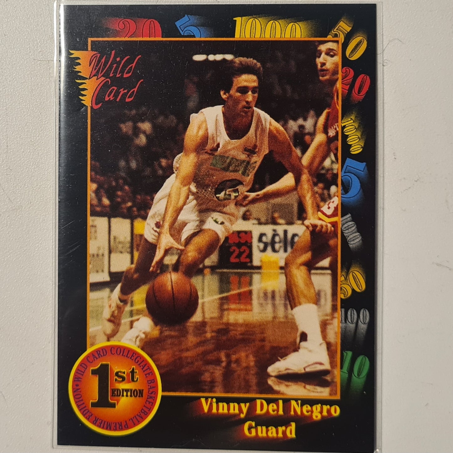 Vinny Del Negro 1992 Wild Card 1st edition Rookie RC #79 Basketball North Carolina State excellent-mint sleeved