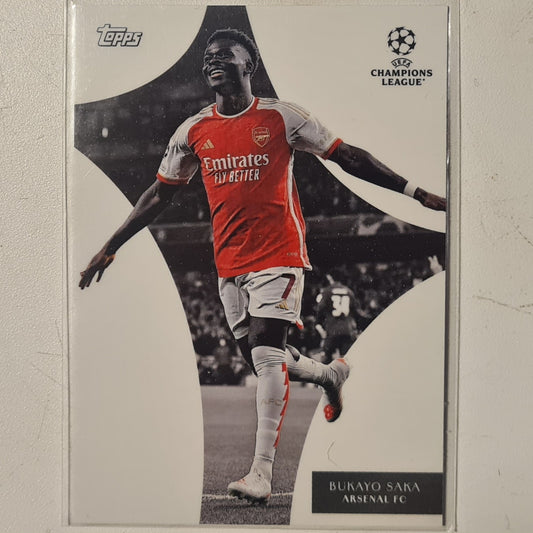 Bukayo Saka 2024 Topps Simplicidad champions league Football Arsenal ex-mint sleeved