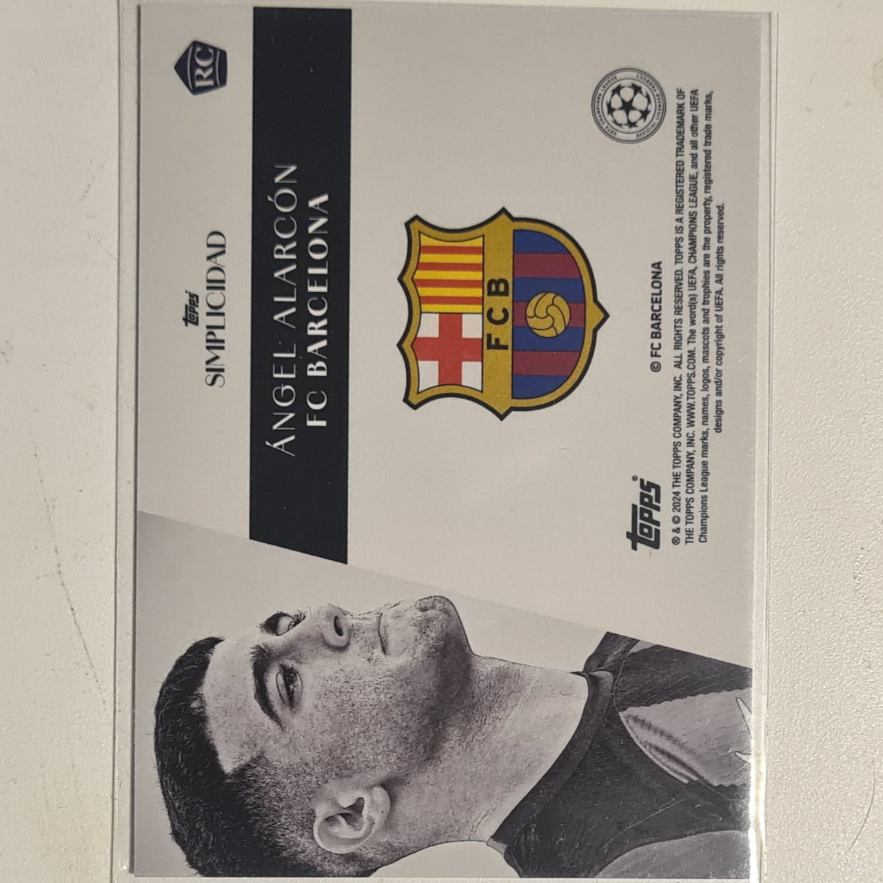 Angel Alarcon 2024 Topps Simplicidad champions league Rookie RC Football Barcelona ex-mint sleeved