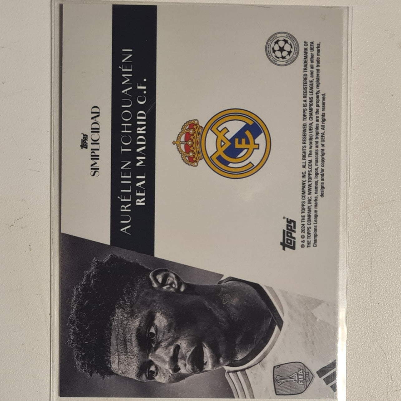 Aurelien Tchouameni 2024 Topps Simplicidad champions league  Football Real Madrid ex-mint sleeved
