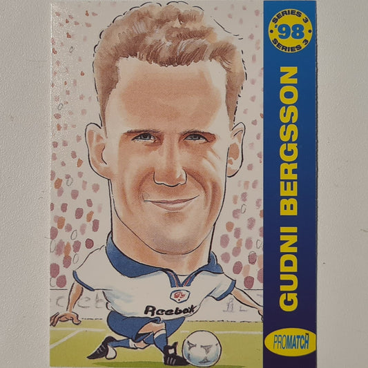 Gudni Bergsson 1998 promatch 98 series 3 premiership #123 Football Bolton Ex-mint
