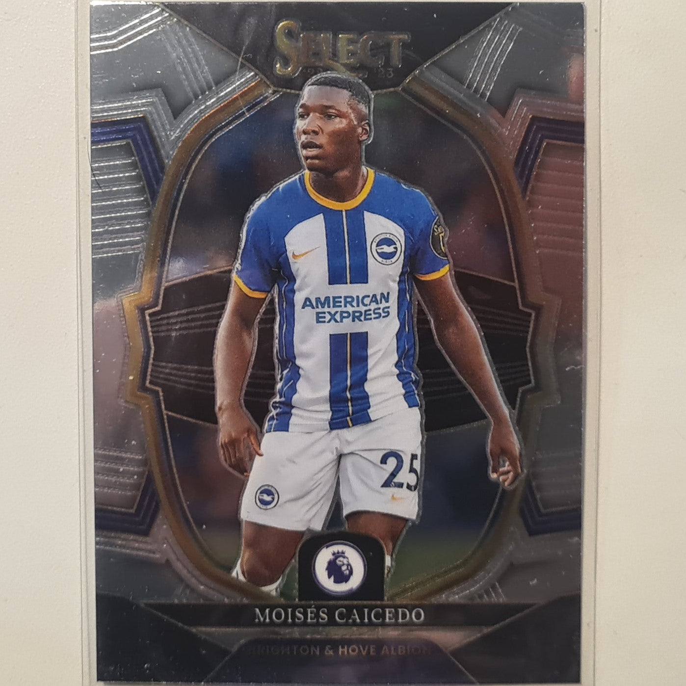 Moises Caicedo 2022-23 Panini Select Premier League soccer #21 Football Brighton ex-mint