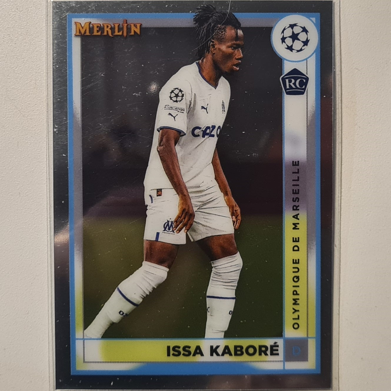 Issa Kabore 2023 Topps merlin Champions League Rookie RC #75 Football Olympic Marseille ex-mint