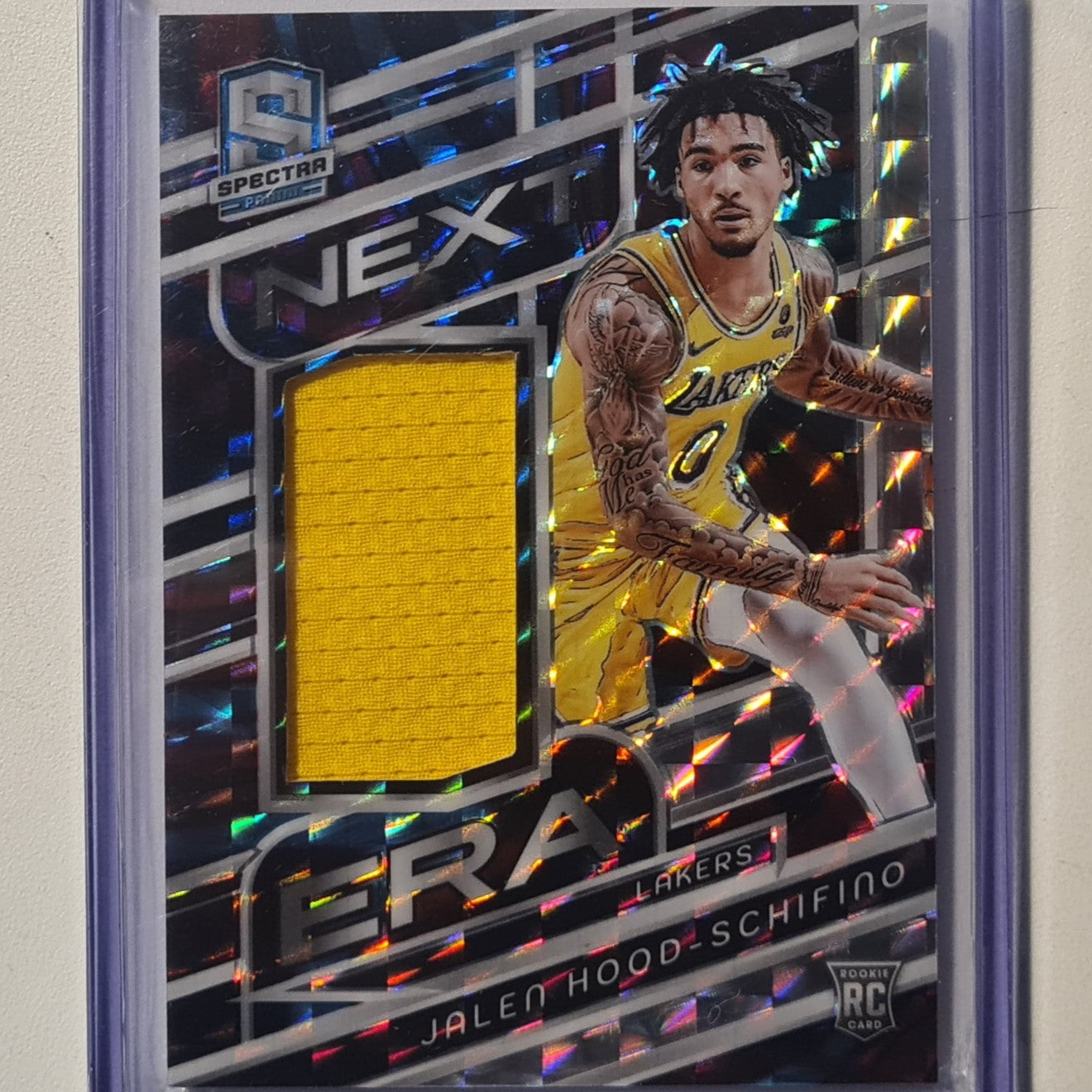 Jalen Hood-Schifino 2023-24 Panini Spectra next era rookie RC Patch 56/75  NEX-JHS NBA Basketball LA Lakers ex-mint