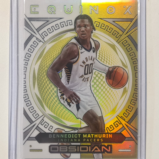 Bennedict Mathurin 2022-23 Obsidian Equinox 7/10 mega rare #29 NBA Basketball Indiana Pacers mint