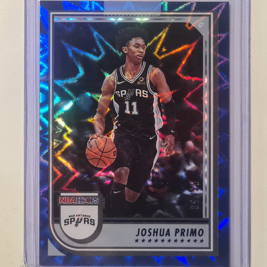 Joshua Primo 2022-23 Panini NBA Hoops explosion holo numbered 05/59  #154 NBA Basketball San Antonio Spurs mint