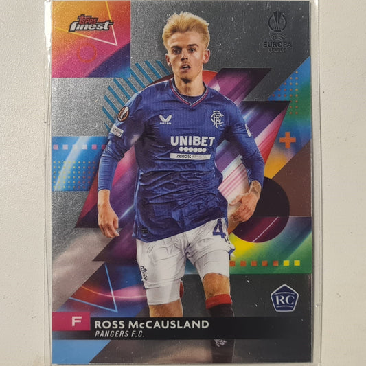 Ross McCausland 2023 Topps Finest Europa league Rookie RC #53 football Rangers mint sleeved