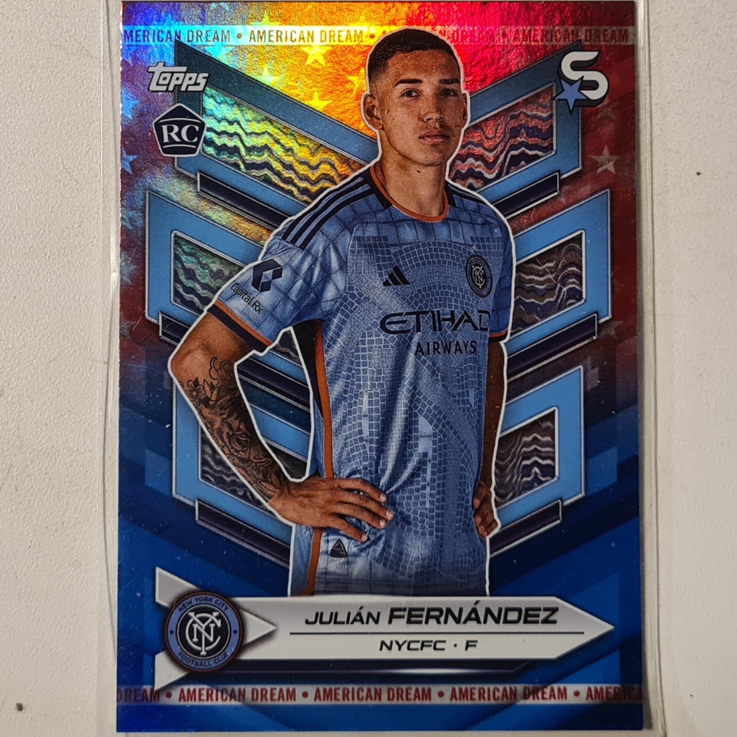 Julian Fernandez 2023 Topps soccer stars american dream Rookie RC #69 soccer New York City FC mint sleeved