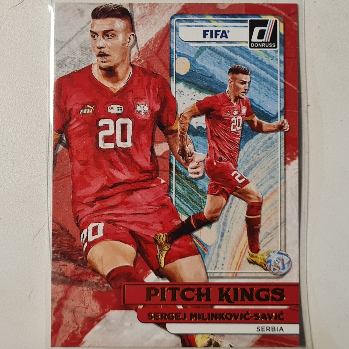 Sergej Milinkovic-Savic 2022-23 Panini Donruss Soccer pitch kings #20 soccer Serbia mint sleeved
